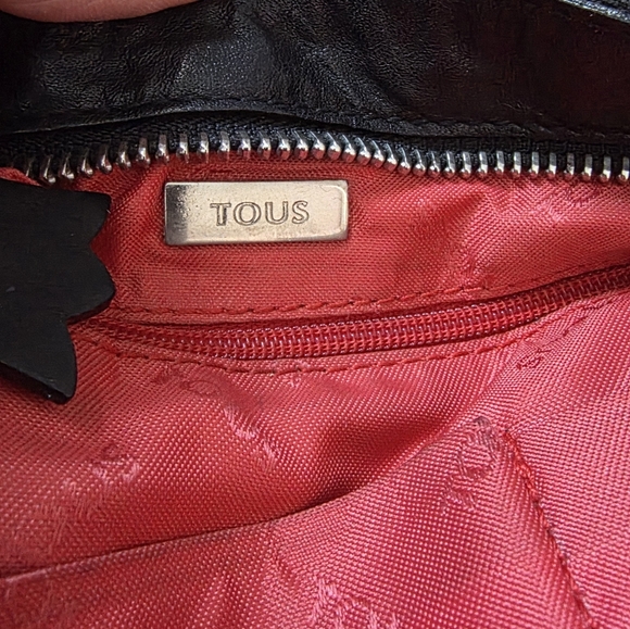 TOUS Vintage Minimalist Canvas Crossbody Bag, Teddy Bear Bag Charm - Picture 6 of 16